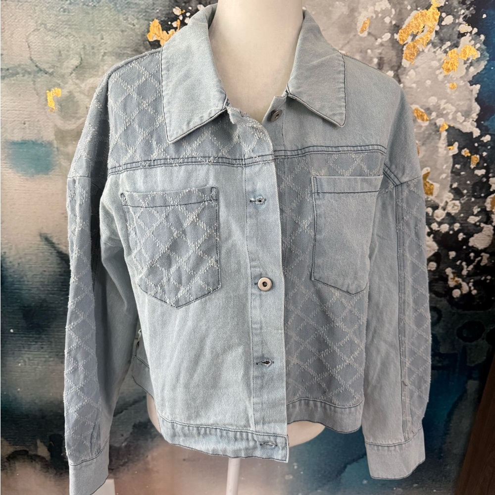 New In | Texture Contrast Jean Jacket